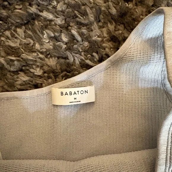 Aritzia Babaton Sculpt Knit One Shoulder Tank Light Blue - Picture 3 of 3